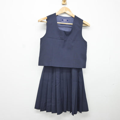 【中古】神奈川県 川崎市立生田中学校 女子制服 3点（ブレザー・ベスト・スカート）sf037788