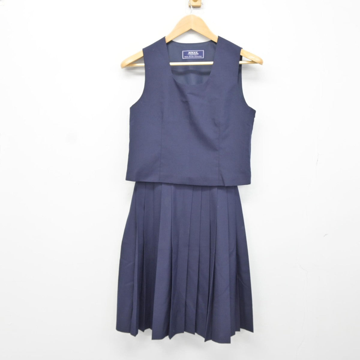 【中古】神奈川県 川崎市立生田中学校 女子制服 2点（ベスト・スカート）sf037789