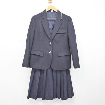 【中古】福岡県 福岡市内中学新標準服 女子制服 2点（ブレザー・スカート）sf037790