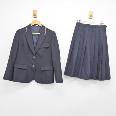 【中古】福岡県 福岡市内中学新標準服 女子制服 2点（ブレザー・スカート）sf037790