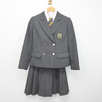 【中古】東京都 錦城高等学校 女子制服 5点（ブレザー・ベスト・シャツ・スカート）sf037794