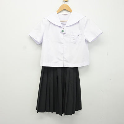 【中古】福島県 阿南第二中学校 女子制服 3点（セーラー服・スカート）sf037830