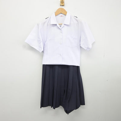 【中古】長崎県 淵中学校 女子制服 2点（シャツ・スカート）sf037836