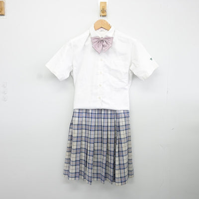 【中古】千葉県 東海大学付属浦安高等学校中等部 女子制服 3点（シャツ・スカート）sf037845