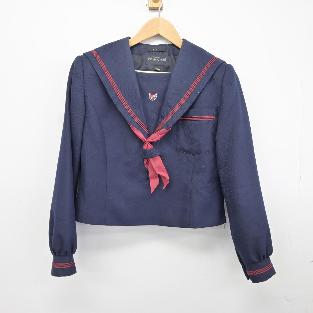 【中古】兵庫県 宝塚市立高司中学校 女子制服 3点（セーラー服・スカート）sf037861