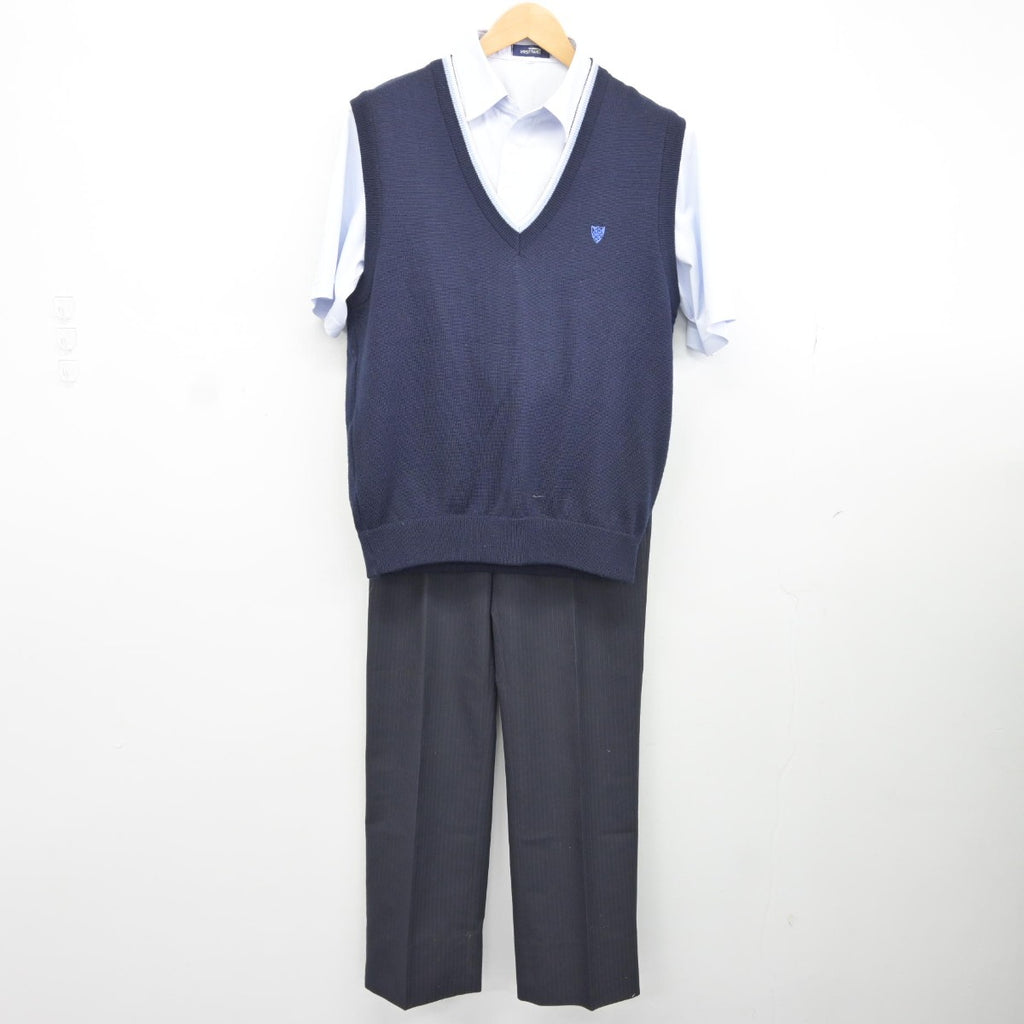 【中古】愛媛県 聖カタリナ学園高等学校 男子制服 3点（シャツ・ニットベスト・ズボン）sf037865 | 中古制服通販パレイド