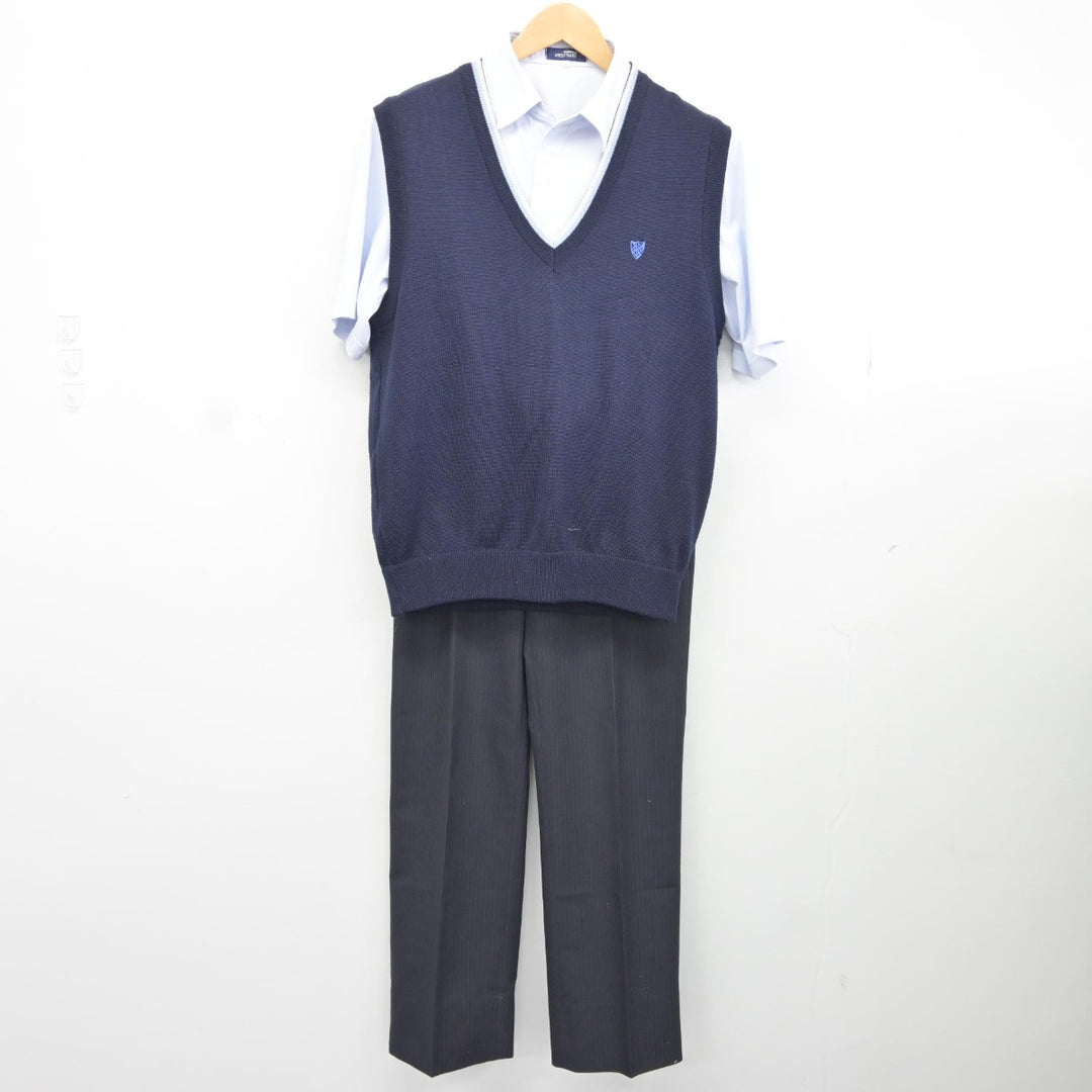 【中古】愛媛県 聖カタリナ学園高等学校 男子制服 3点（シャツ・ニットベスト・ズボン）sf037865 | 中古制服通販パレイド