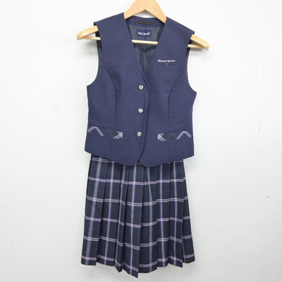 【中古】北海道 巴中学校 女子制服 5点（ブレザー・ベスト・スカート）sf037881