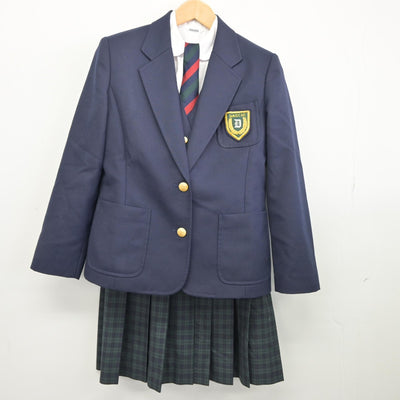 【中古】福岡県 福岡第一高等学校 女子制服 5点（ブレザー・シャツ・ベスト・スカート）sf037889