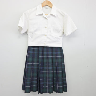 【中古】福岡県 福岡第一高等学校 女子制服 3点（シャツ・スカート）sf037890