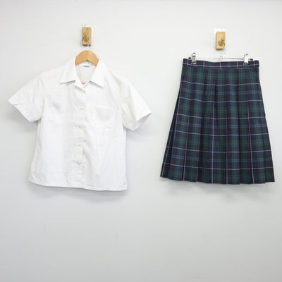 【中古】福岡県 福岡第一高等学校 女子制服 3点（シャツ・スカート）sf037890