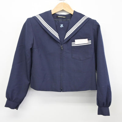 【中古】大分県 上野ヶ丘中学校 女子制服 2点（セーラー服・スカート）sf037906