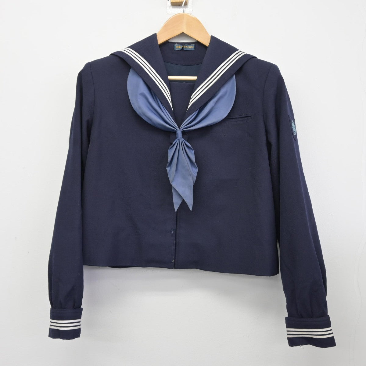 【中古】山梨県 昭和町立押原中学校 女子制服 4点（セーラー服・スカート）sf037911