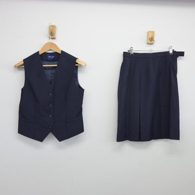 【中古】埼玉県 春日部女子高等学校 女子制服 2点（ベスト・スカート）sf037935