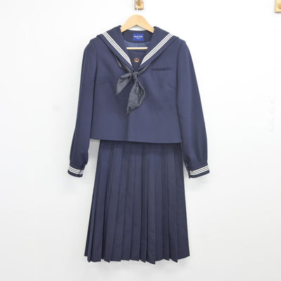 【中古】茨城県 五霞中学校 女子制服 4点（セーラー服・スカート）sf037936