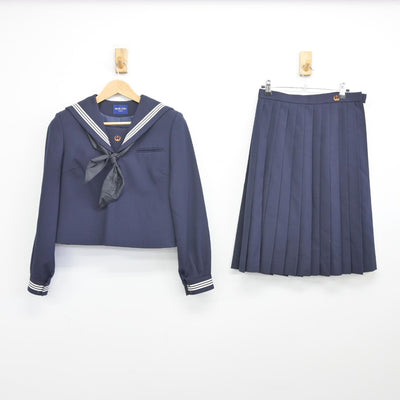 【中古】茨城県 五霞中学校 女子制服 4点（セーラー服・スカート）sf037936