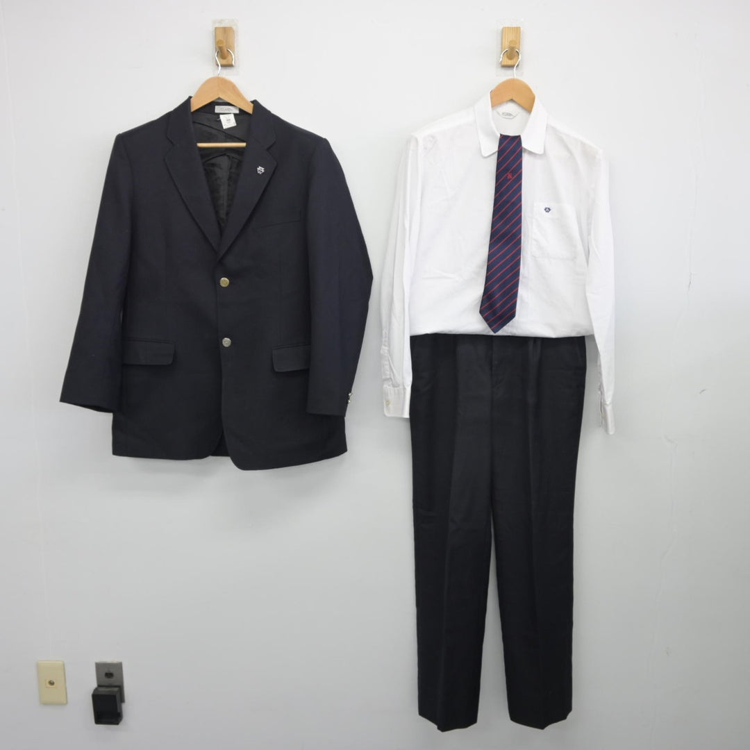 中古】奈良県 西大和学園中学校 男子制服 5点（ブレザー・シャツ
