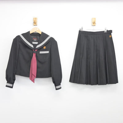 【中古】三重県 殿町中学校 女子制服 4点（セーラー服・スカート）sf037953