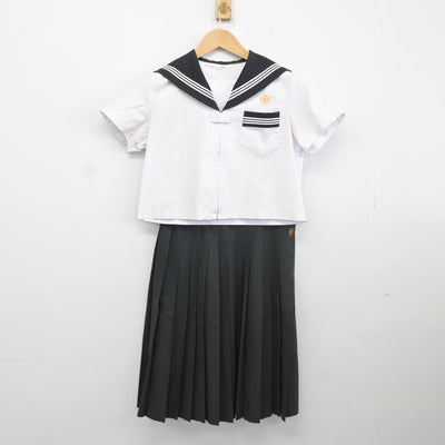 【中古】三重県 殿町中学校 女子制服 2点（セーラー服・スカート）sf037954