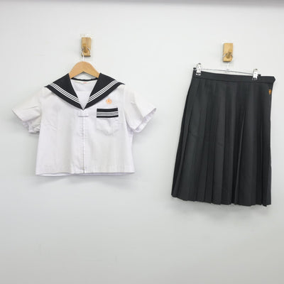 【中古】三重県 殿町中学校 女子制服 2点（セーラー服・スカート）sf037954