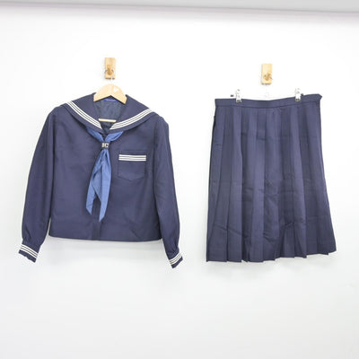 【中古】青森県 八戸商業高等学校 女子制服 3点（セーラー服・スカート）sf037969