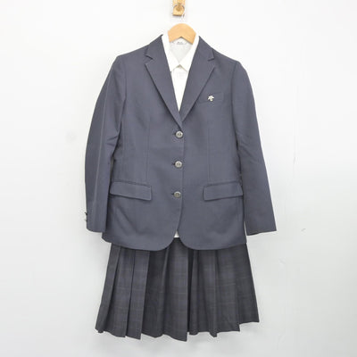 【中古】三重県 津商業高等学校 女子制服 4点（ブレザー・シャツ・スカート）sf037972