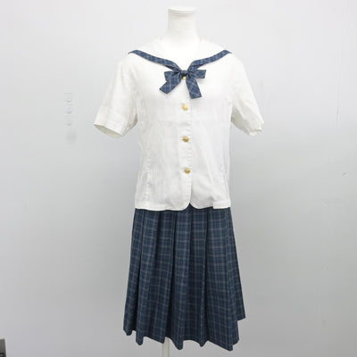 【中古】三重県 津商業高等学校 女子制服 4点（セーラー服・スカート）sf037973