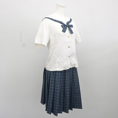 【中古】三重県 津商業高等学校 女子制服 4点（セーラー服・スカート）sf037973