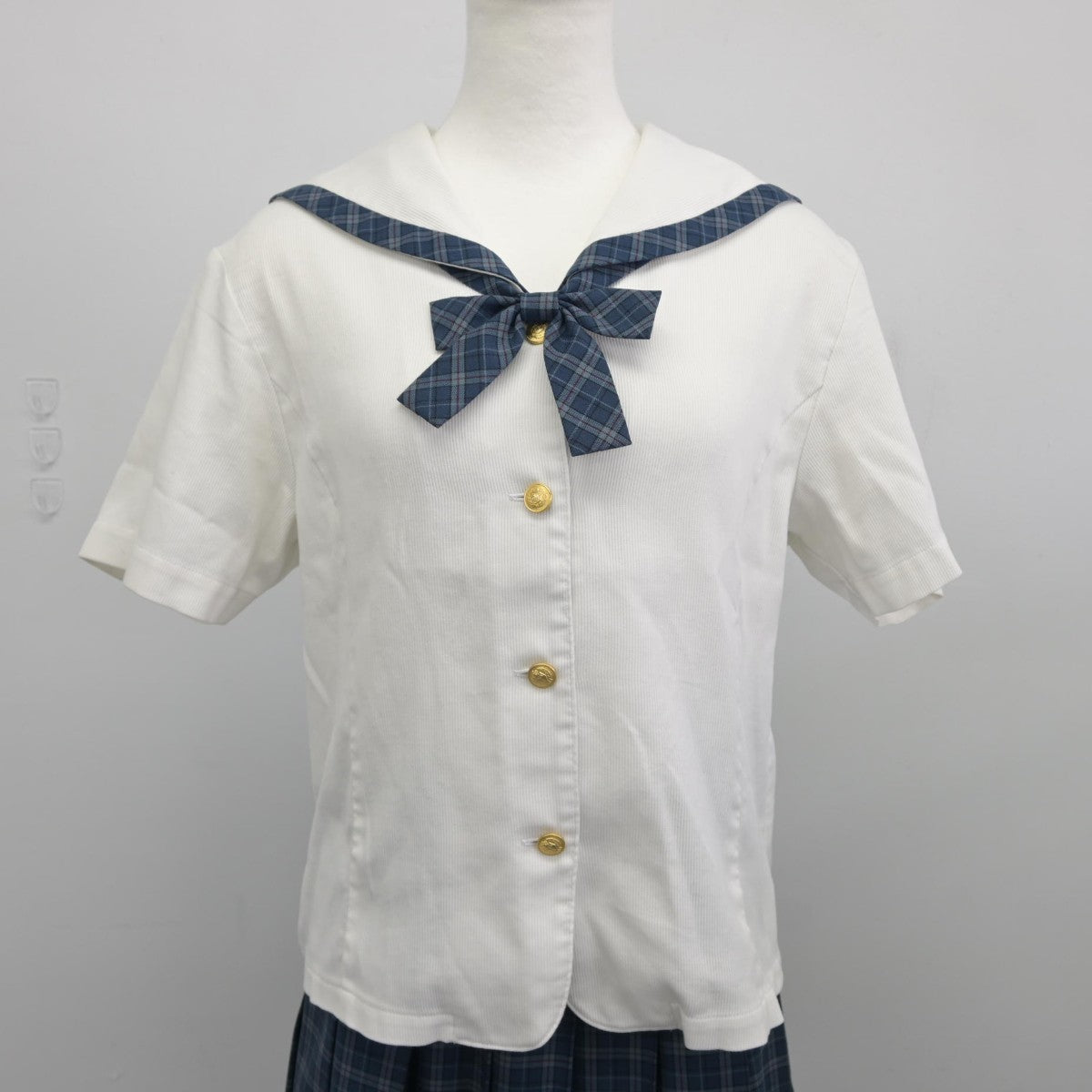 【中古】三重県 津商業高等学校 女子制服 4点（セーラー服・スカート）sf037973