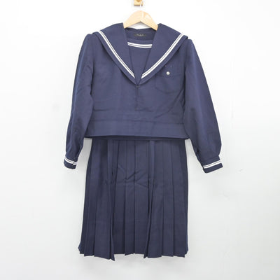 【中古】大阪府 旭東中学校 女子制服 2点（セーラー服・スカート）sf037974