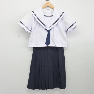 【中古】大阪府 旭東中学校 女子制服 4点（セーラー服・スカート）sf037975