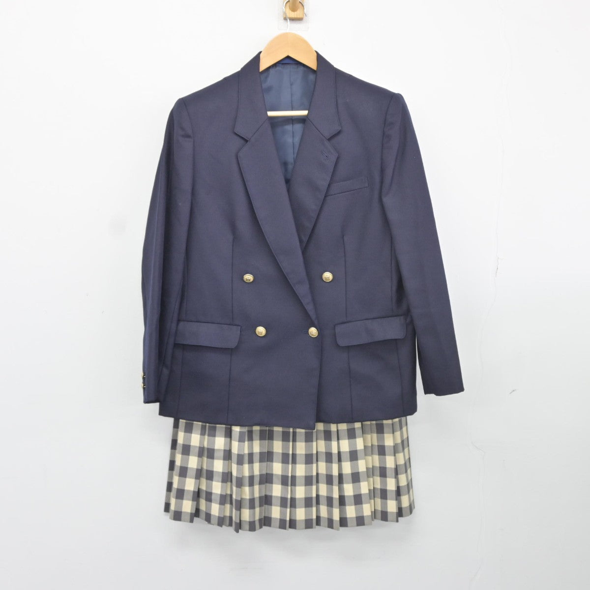 【中古】大阪府 大阪府立東高等学校 女子制服 2点（ブレザー・スカート）sf037976