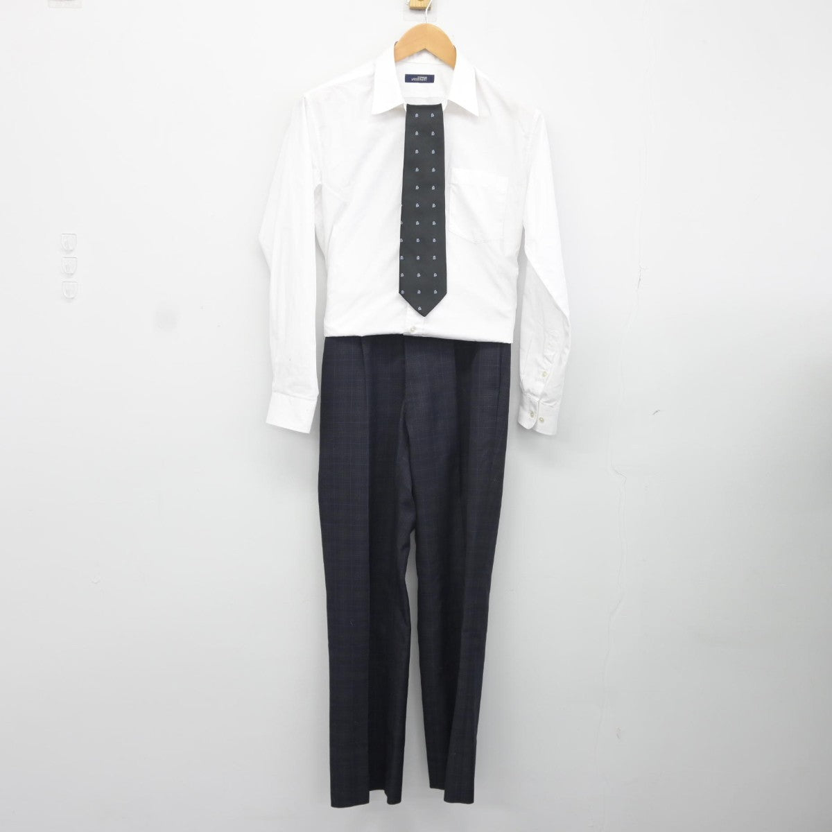 【中古】大阪府 住吉高等学校 男子制服 4点（ブレザー・シャツ・ズボン）sf037982