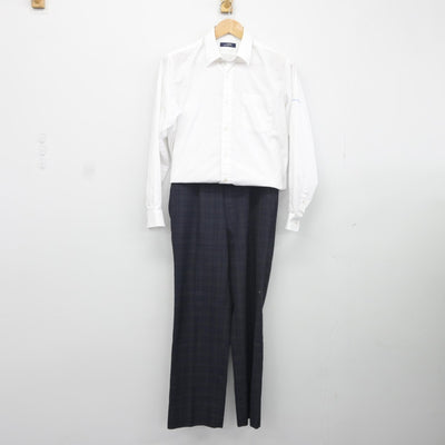 【中古】大阪府 住吉高等学校 男子制服 2点（シャツ・ズボン）sf037983