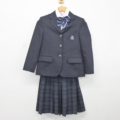 【中古】兵庫県 北神戸中学校 女子制服 4点（ブレザー・シャツ・スカート）sf037999