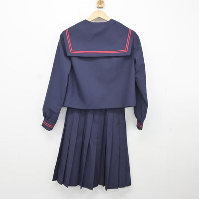 【中古】山口県 小郡中学校 女子制服 3点（セーラー服・スカート）sf038012