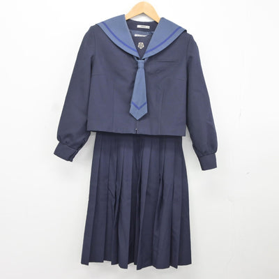 【中古】三重県 桜中学校 女子制服 3点（セーラー服・スカート）sf038017