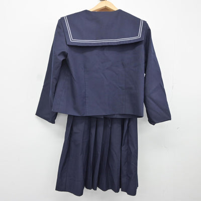 【中古】岡山県 芳田中学校 女子制服 2点（セーラー服・ジャンパースカート）sf038026