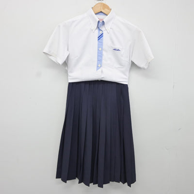 【中古】愛知県 愛知商業高等学校 女子制服 2点（シャツ・スカート）sf038032