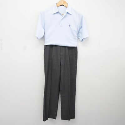 【中古】愛知県 にじの丘中学校 男子制服 3点（シャツ・ズボン）sf038037