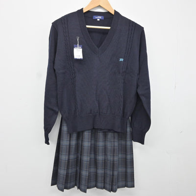 【中古】埼玉県 花咲徳栄高等学校 女子制服 3点（ニット・シャツ・スカート）sf038043