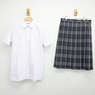 【中古】埼玉県 潮止中学校 女子制服 2点（シャツ・スカート）sf038048