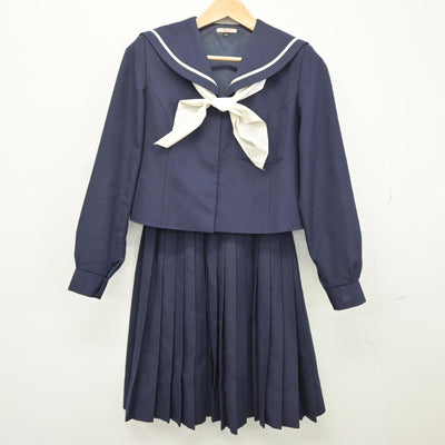 【中古】和歌山県 星林高等学校 女子制服 3点（セーラー服・スカート）sf038049