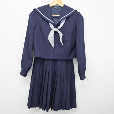 【中古】和歌山県 西和中学校 女子制服 3点（セーラー服・スカート）sf038052