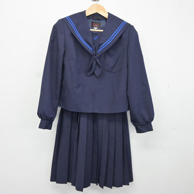 【中古】山口県 平川中学校 女子制服 3点（セーラー服・スカート・スカート）sf038056