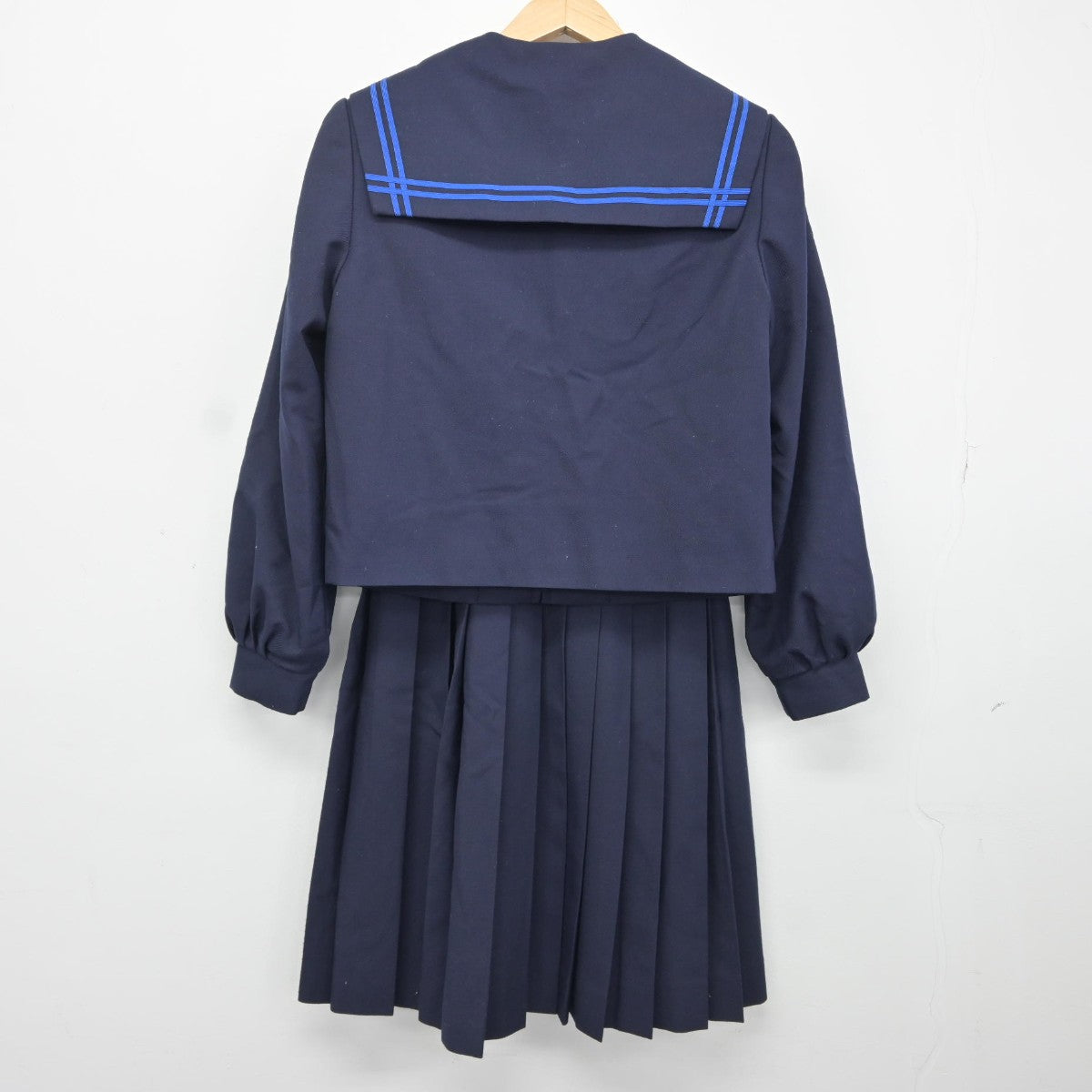 【中古】山口県 平川中学校 女子制服 3点（セーラー服・スカート・スカート）sf038056