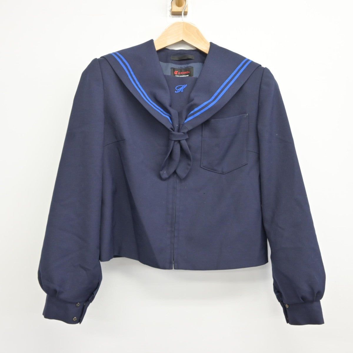 【中古】山口県 平川中学校 女子制服 3点（セーラー服・スカート・スカート）sf038056