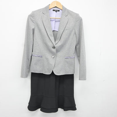 【中古】 事務服 女子制服 3点（ブレザー・ベスト・スカート）sf038066