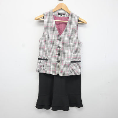 【中古】 事務服 女子制服 3点（ブレザー・ベスト・スカート）sf038069