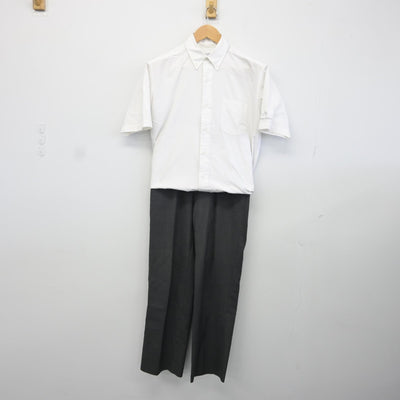 【中古】福岡県 筑陽学園高等学校 男子制服 3点（シャツ・ズボン）sf038089